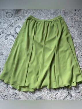 Vintage Roaman's Lime Green A-Line Skirt
